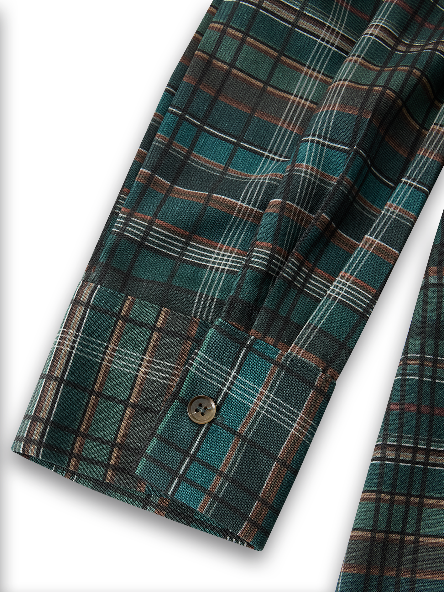 Plaid Maxi Dress with Lapel Collar - Women's Single-Breasted Shirt Style