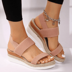 Platform Sandals for Comfort and Support - Adjustable Straps, Casual Wear