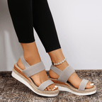 Platform Sandals for Comfort and Support - Adjustable Straps, Casual Wear
