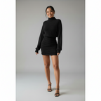 Ribbed Turtleneck Long Sleeve Dress in Soft Knit Fabric for Casual or Office Wear
