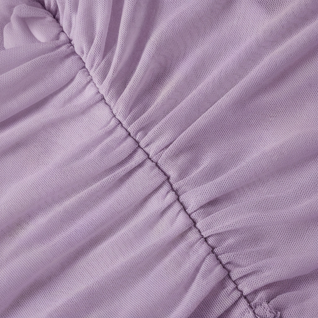 Ruched Mesh Crop Top for Women - Stylish Casual Wear for Summer