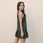Ruffle Halter Dress in Lightweight Fabric for Summer Events and Casual Outings