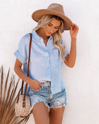 Zürich Blouse - Lightweight Cotton Casual Top for Everyday Wear