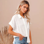 Zürich Blouse - Lightweight Cotton Casual Top for Everyday Wear