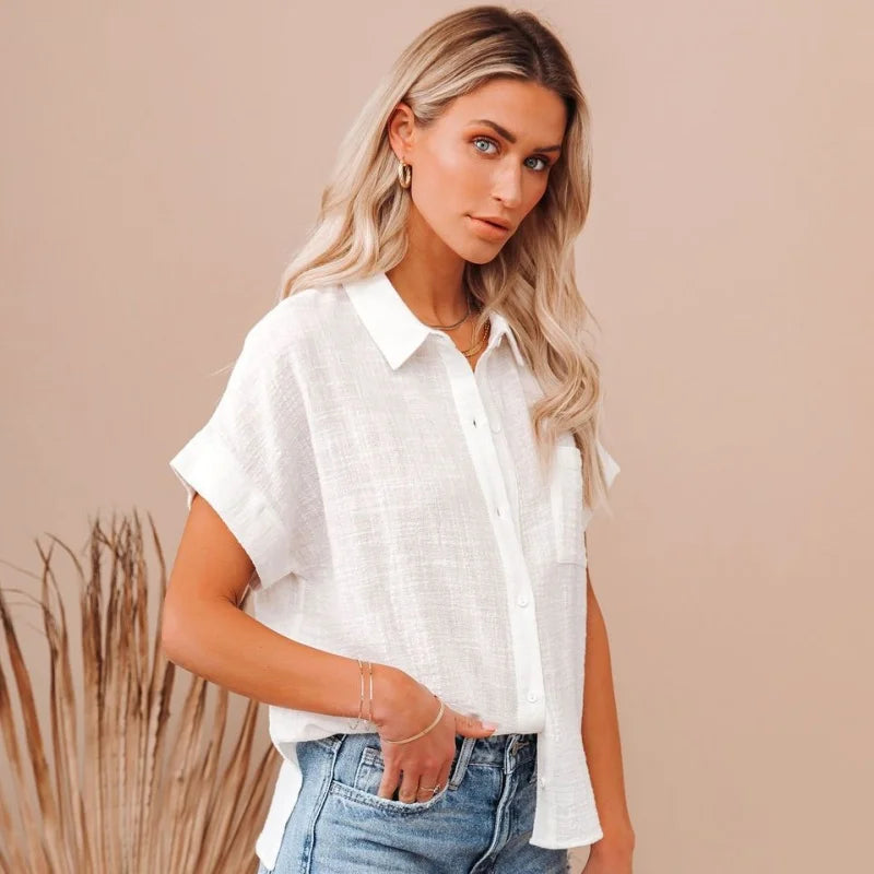 Zürich Blouse - Lightweight Cotton Casual Top for Everyday Wear