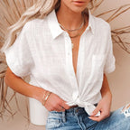 Zürich Blouse - Lightweight Cotton Casual Top for Everyday Wear