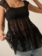 Summer Cutout Dress Top - Lightweight Fabric, Casual Style for Warm Weather