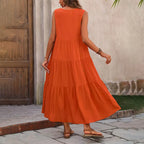 Sleeveless Tiered Maxi Dress for Women UK – Garden Party & Summer Occasion Wear