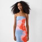 Blue Strapless Maxi Dress for Women UK – Garden Party & Summer Occasion Wear