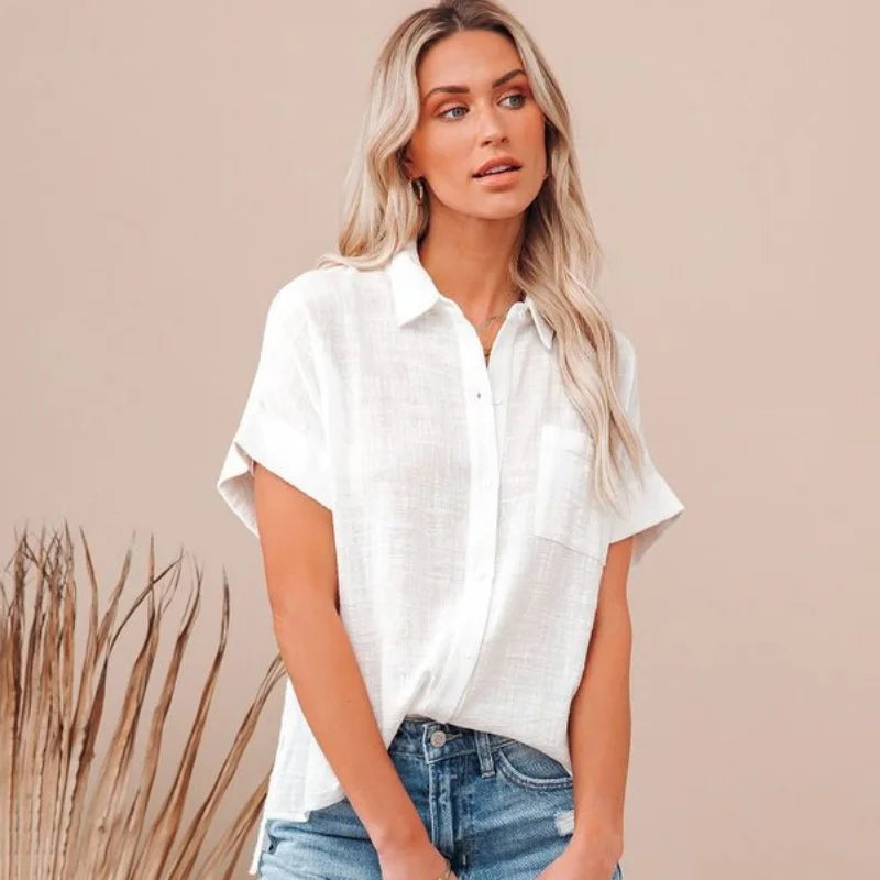 Zürich Blouse - Lightweight Cotton Casual Top for Everyday Wear