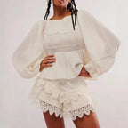 Lace Shorts for Women - Evelyn Harrow Style - Elegant Summer Wear