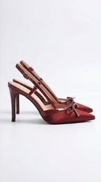 Satin Bow Pumps Women UK – Evening Footwear Smart Casual Office Wear