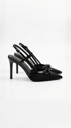 Satin Bow Pumps Women UK – Evening Footwear Smart Casual Office Wear
