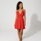 Satin Crepe Skater Dress for Women - Elegant Casual Wear in Various Sizes