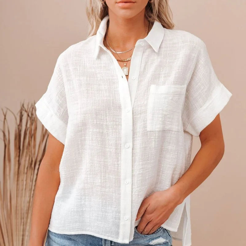 Zürich Blouse - Lightweight Cotton Casual Top for Everyday Wear
