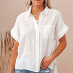 Zürich Blouse - Lightweight Cotton Casual Top for Everyday Wear
