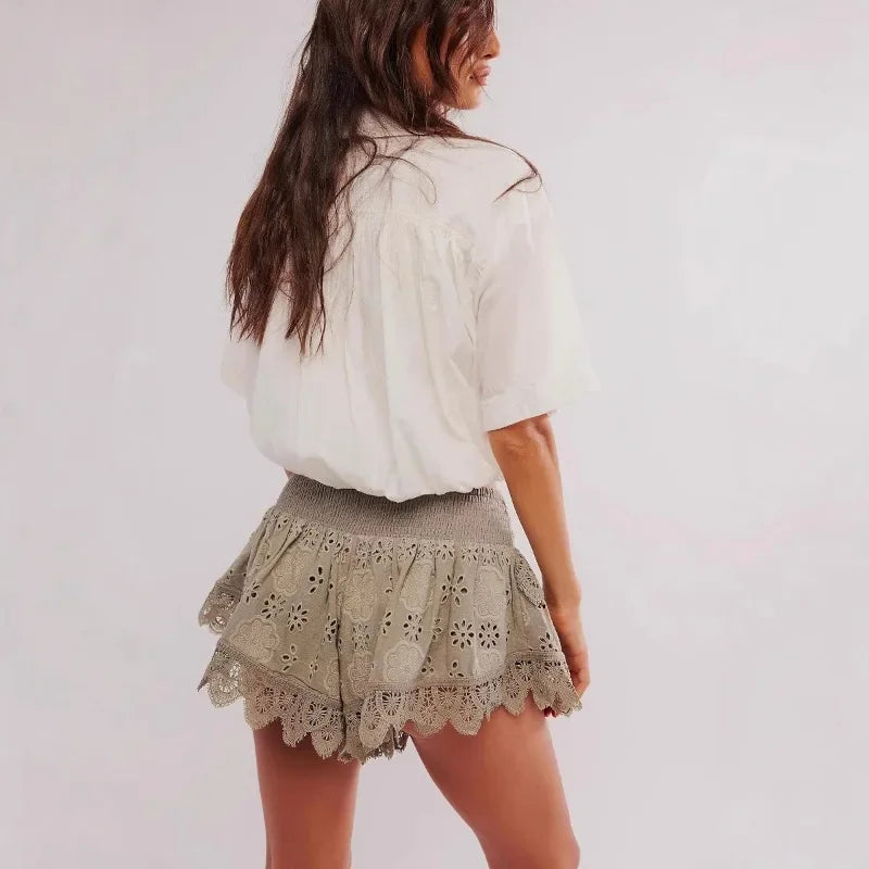 Lace Shorts for Women - Evelyn Harrow Style - Elegant Summer Wear