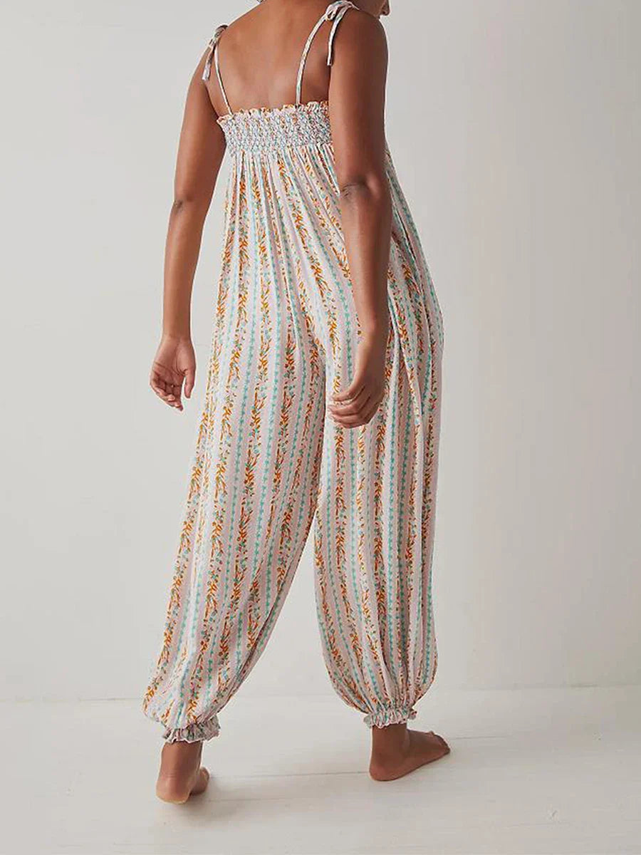 Boho Jumpsuit for Women - Lightweight Cotton, Casual Summer Outfit