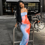 Blue Strapless Maxi Dress for Women UK – Garden Party & Summer Occasion Wear