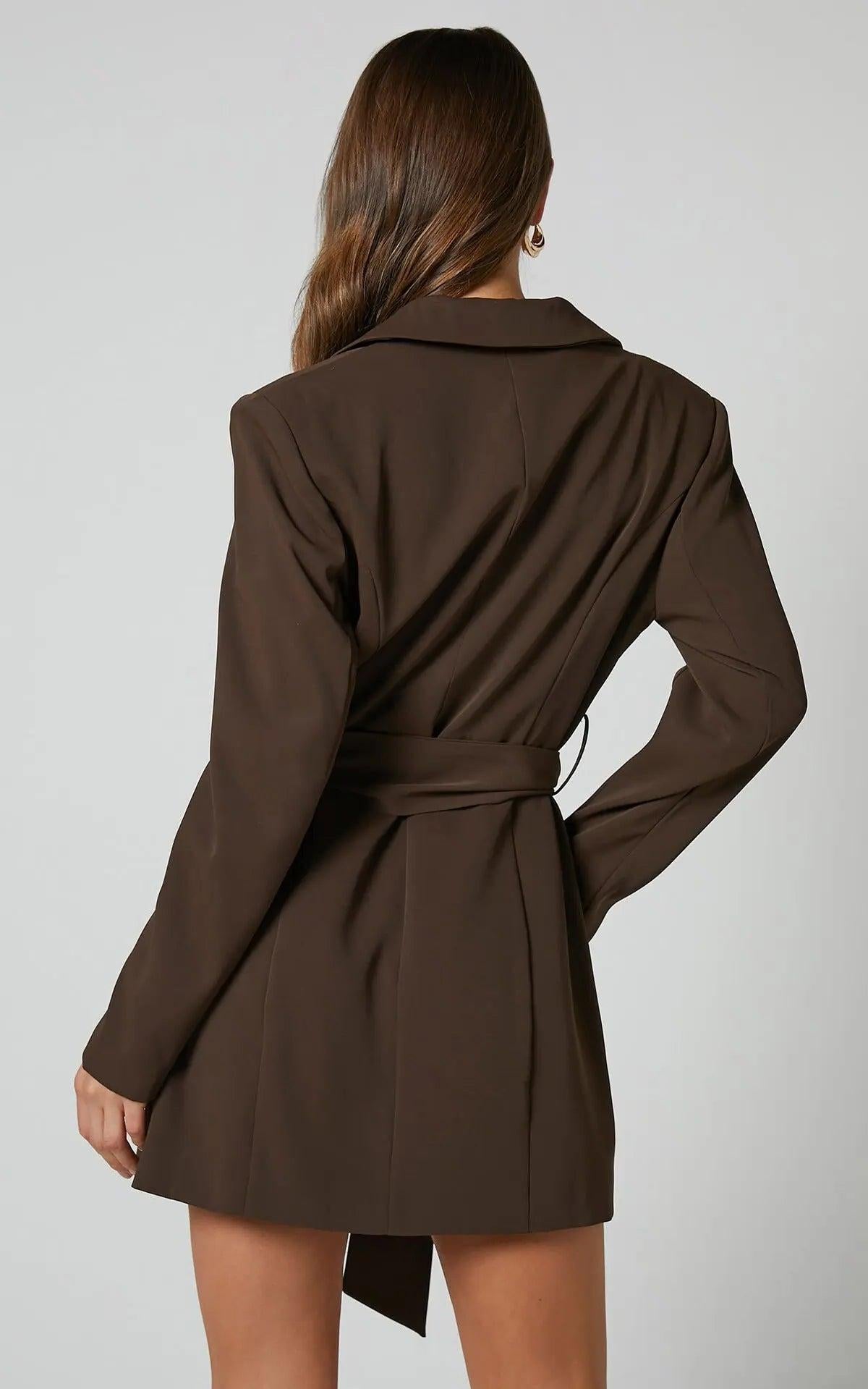 Sienna Blazer Dress - Tailored Fit, Lightweight Fabric, Office & Evening Wear