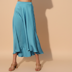 Silk Midi Swing Skirt for Women - Elegant Casual Wear in Flowing Design