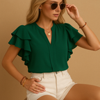 Sleeveless Elegant Women's Blouse | Lightweight Fabric | Dressy Top for Casual or Formal Occasions