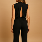 Sleeveless Halter Jumpsuit for Women | Elegant Design for Casual or Formal Wear | Lightweight Fabric