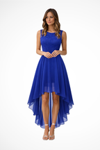 Sleeveless High Low Dress in Elegant Fabric | Women's Wedding Guest Attire