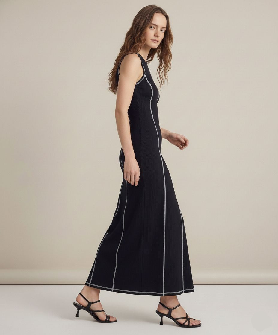 Sleeveless Knit Maxi Dress for Women - Comfortable Casual Summer Wear