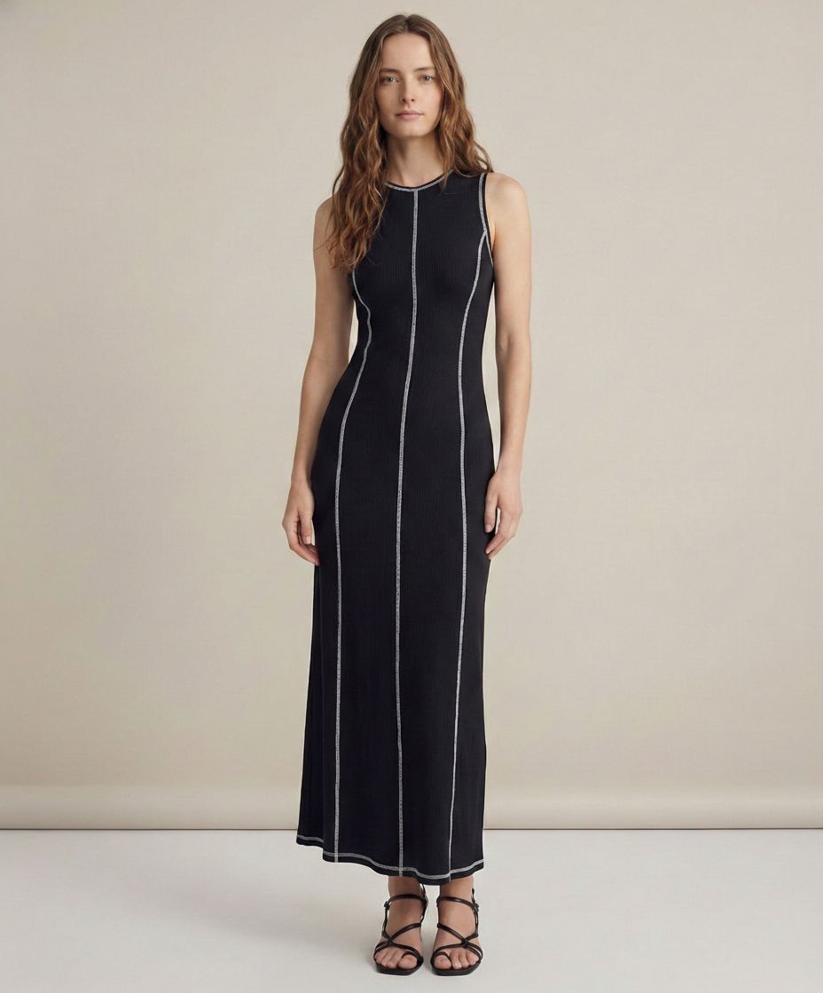 Sleeveless Knit Maxi Dress for Women - Comfortable Casual Summer Wear