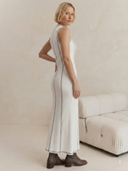 Sleeveless Knit Maxi Dress for Women - Comfortable Casual Summer Wear