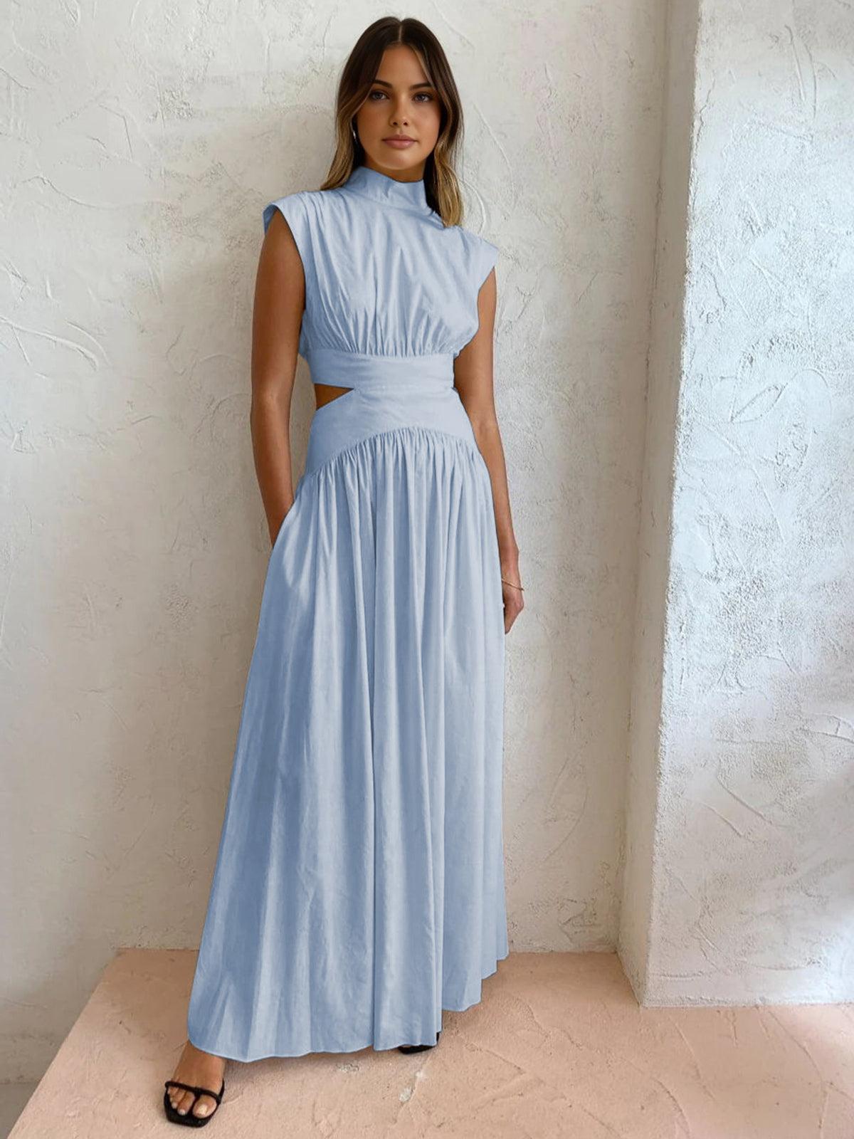 Sleeveless Maxi Dress in Lightweight Fabric for Casual Summer Wear