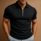 Slim Fit Men's Polo Shirt with Zipper | Modern Design for Casual or Active Wear