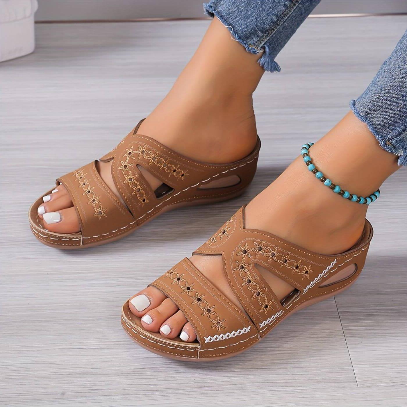 Slip-Resistant Orthopedic Sandals Women UK – Comfortable Footwear for Holiday Wear & Smart Casual