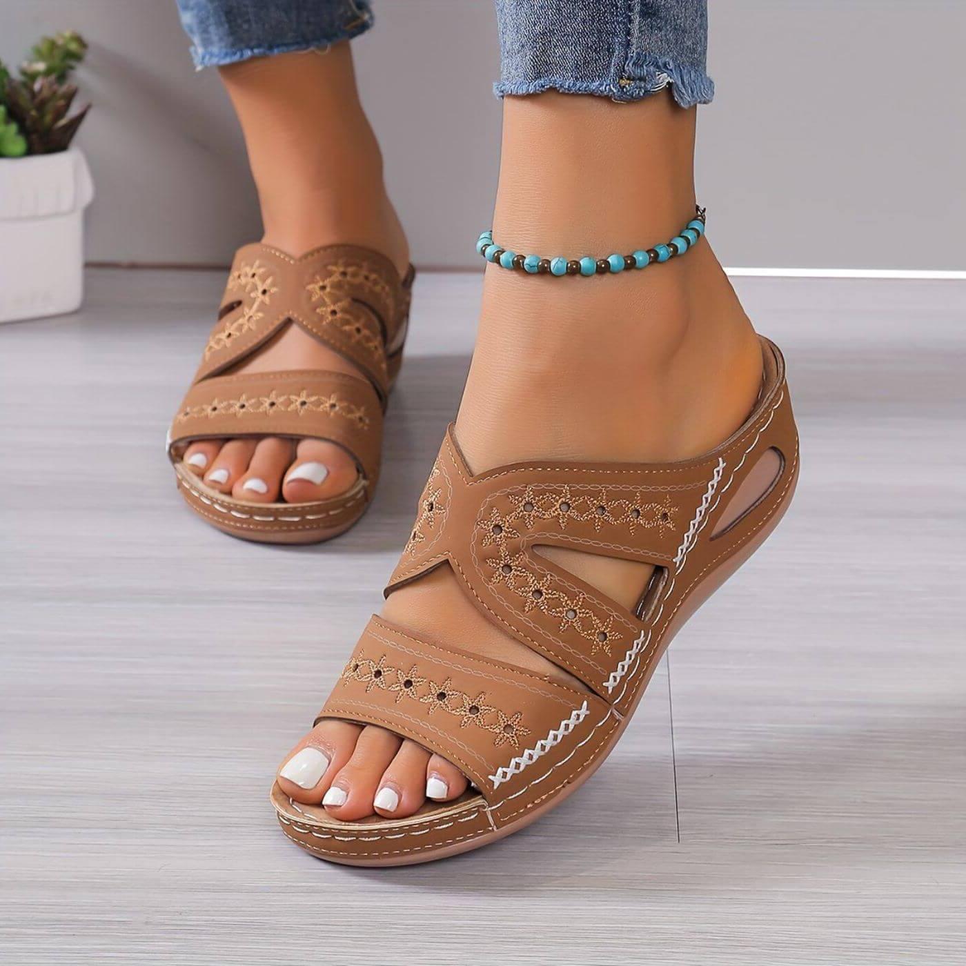 Slip-Resistant Orthopedic Sandals Women UK – Comfortable Footwear for Holiday Wear & Smart Casual