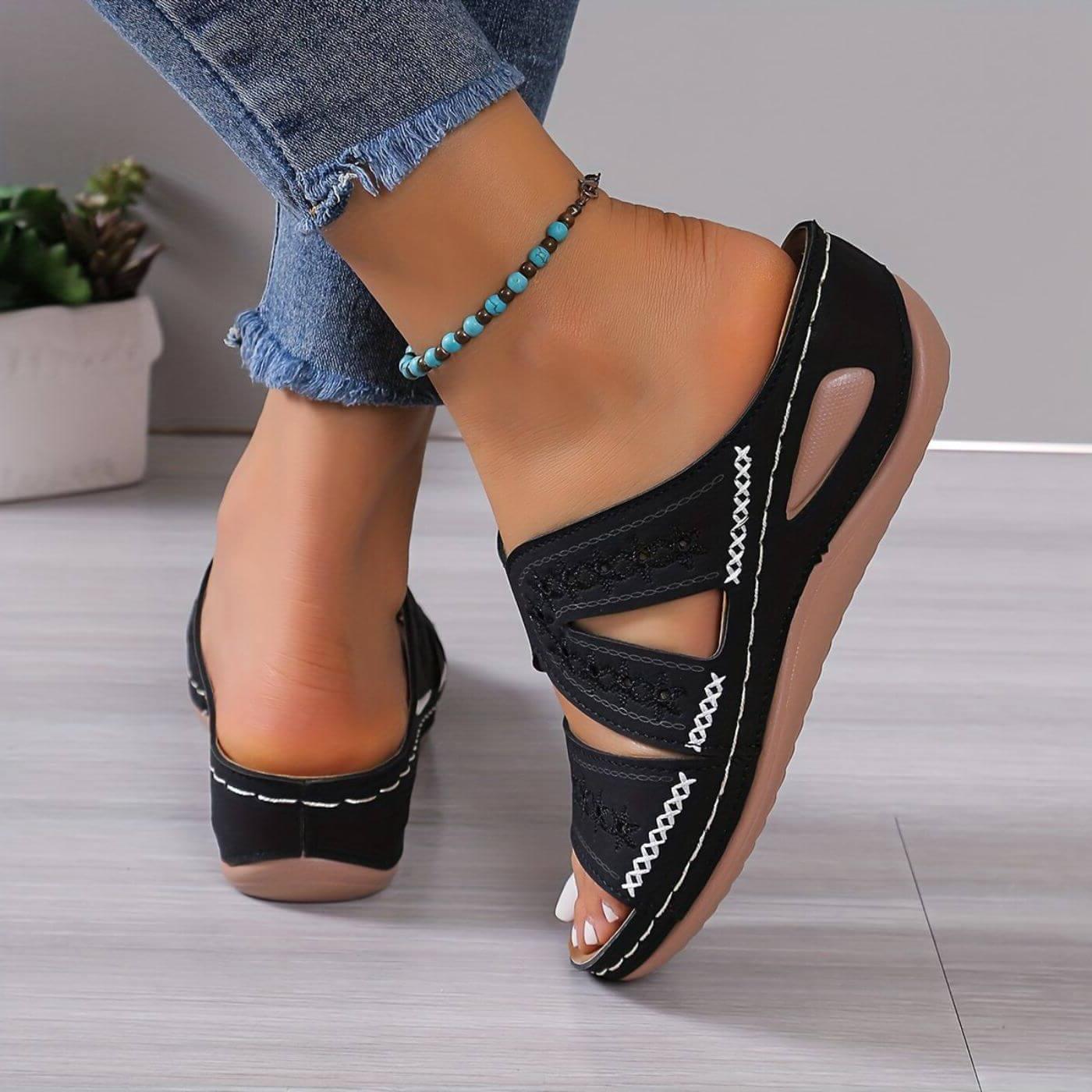 Slip-Resistant Orthopedic Sandals Women UK – Comfortable Footwear for Holiday Wear & Smart Casual