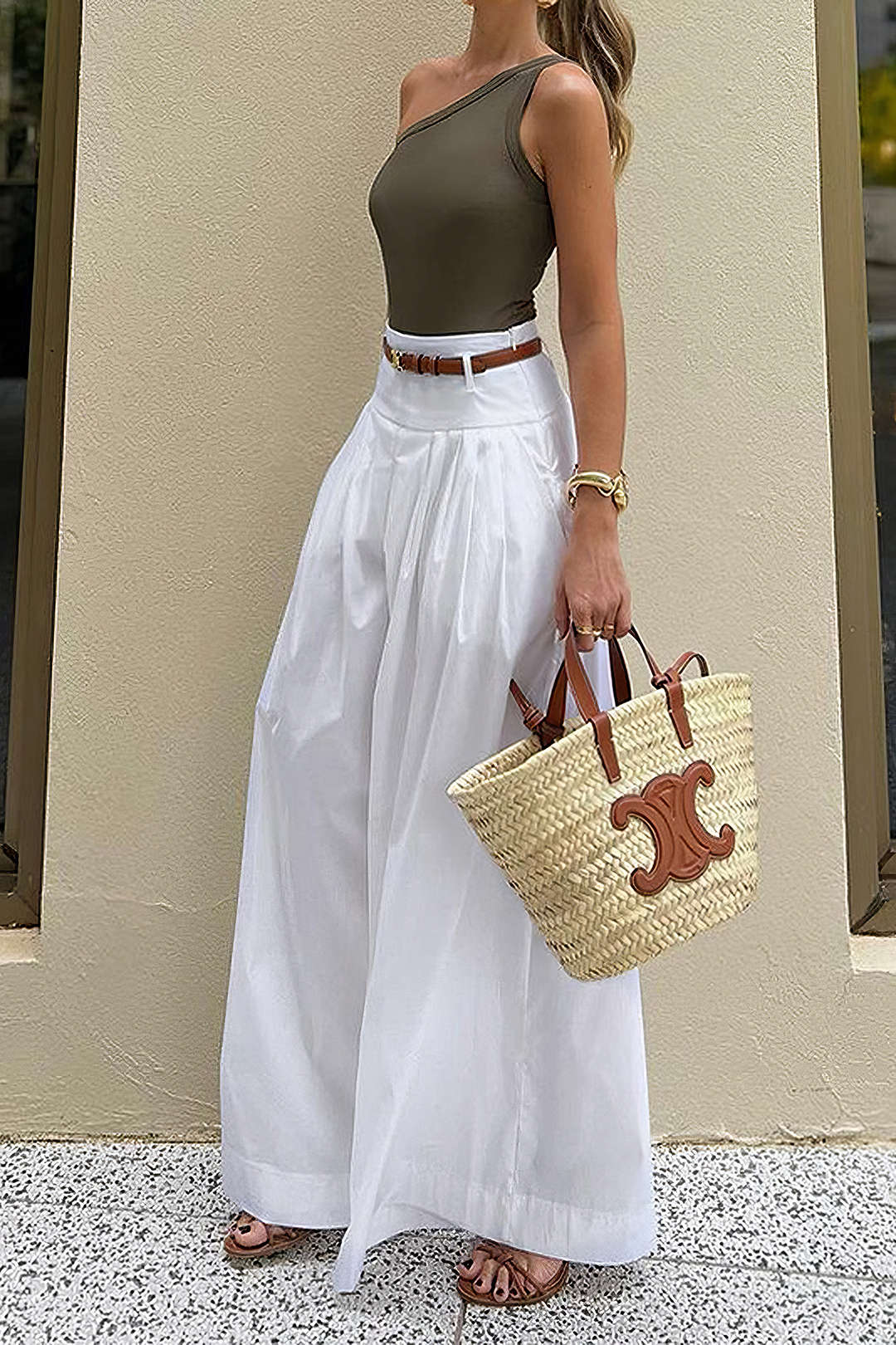Soft Fabric Wide-Leg Trousers Women UK – Office Wear Smart Casual Holiday Wear