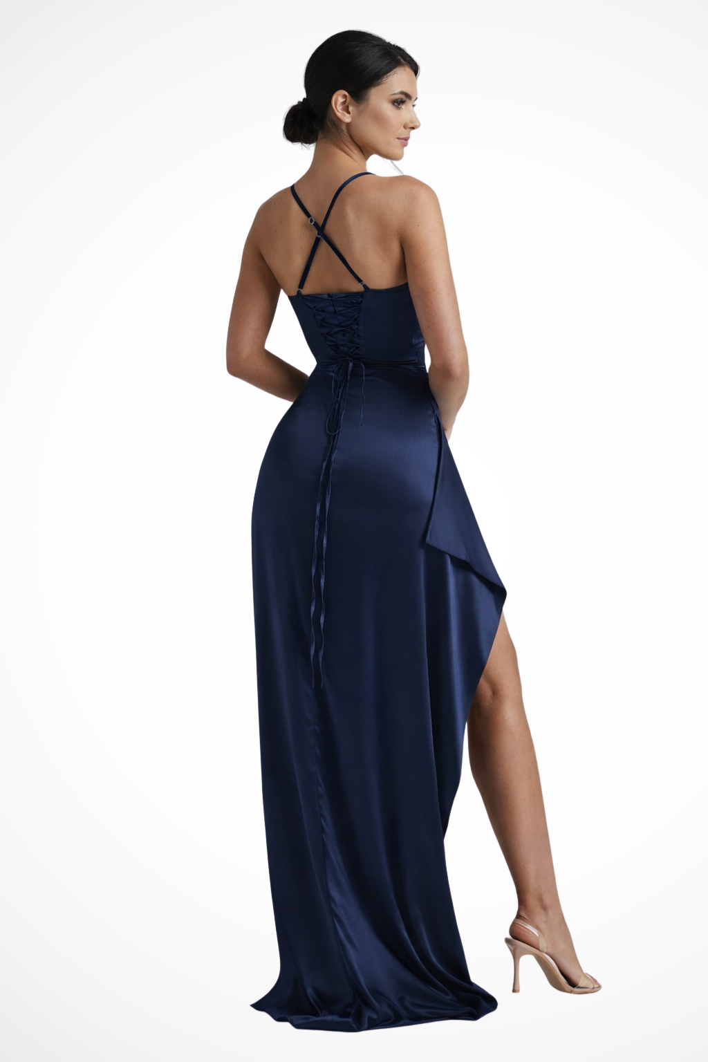 Spaghetti Strap Maxi Dress with Side Slit | Elegant Wedding Guest Attire