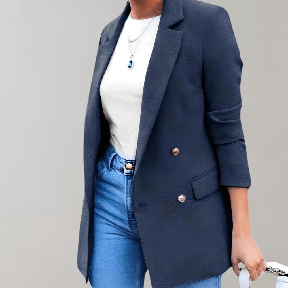 Tailored Women's Blazer - Elegant Fit - Lightweight Fabric - Casual & Business Wear - Versatile Office Jacket