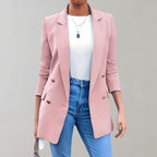 Tailored Women's Blazer - Elegant Fit - Lightweight Fabric - Casual & Business Wear - Versatile Office Jacket