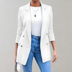 Tailored Women's Blazer - Elegant Fit - Lightweight Fabric - Casual & Business Wear - Versatile Office Jacket