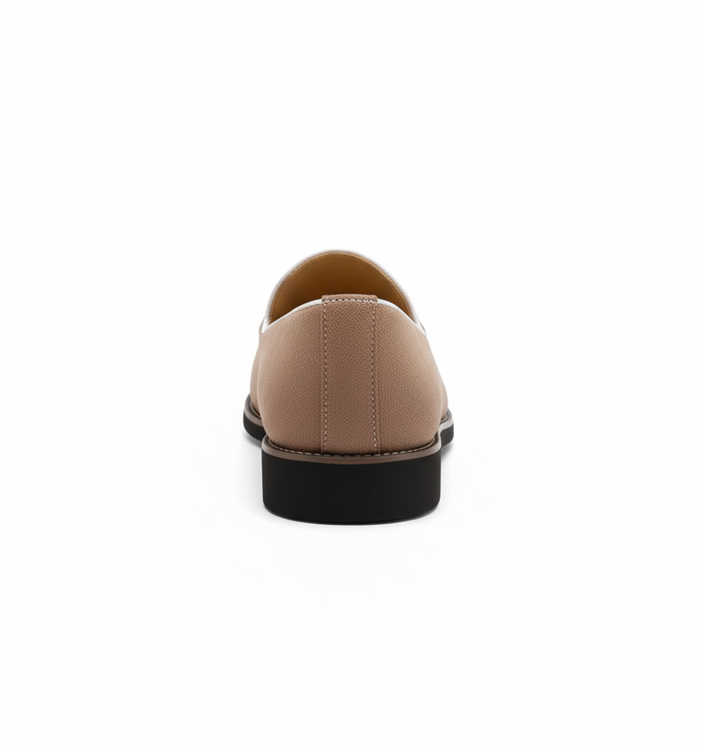 Taupe Suede Tassel Loafers for Men