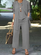 Three Piece Casual Wear Set - Stylish Design for Versatile Outfits