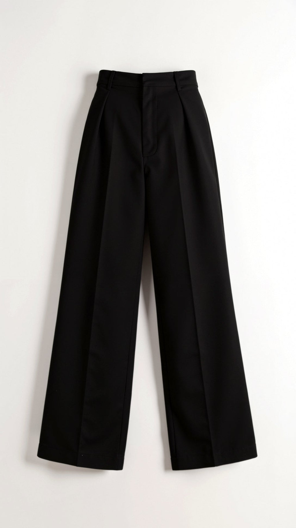 Wide-Leg Trousers for Women - High Waist with Pleats and Side Pockets - Versatile Casual or Office Wear