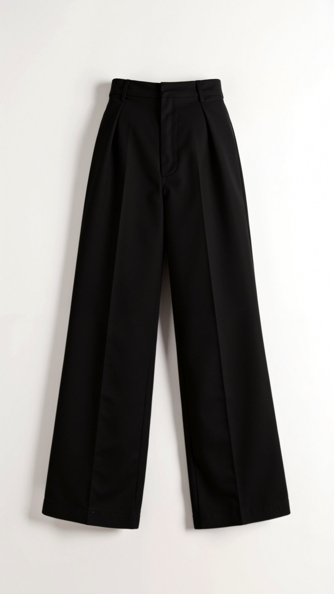 Wide-Leg Trousers for Women - High Waist with Pleats and Side Pockets - Versatile Casual or Office Wear