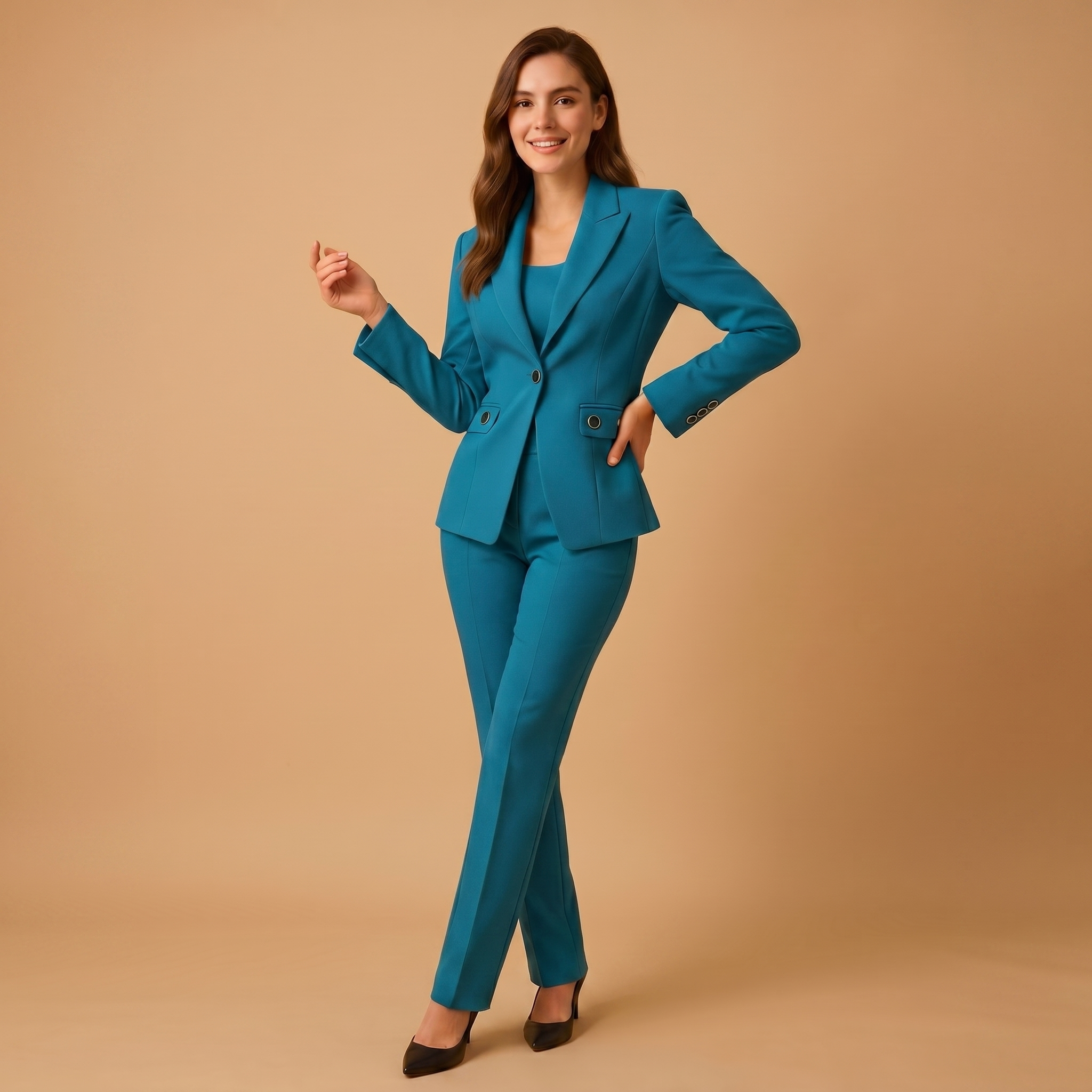 Women's Blazer and Pants Set | Tailored Design | Office Wear | Professional Attire | Versatile Outfit for Work and Events