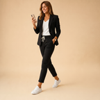 Women's Blazer and Pants Set | Tailored Fit, Lightweight Fabric | Office Wear, Business Casual, Formal Attire