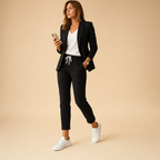 Women's Blazer and Pants Set | Tailored Fit, Lightweight Fabric | Office Wear, Business Casual, Formal Attire