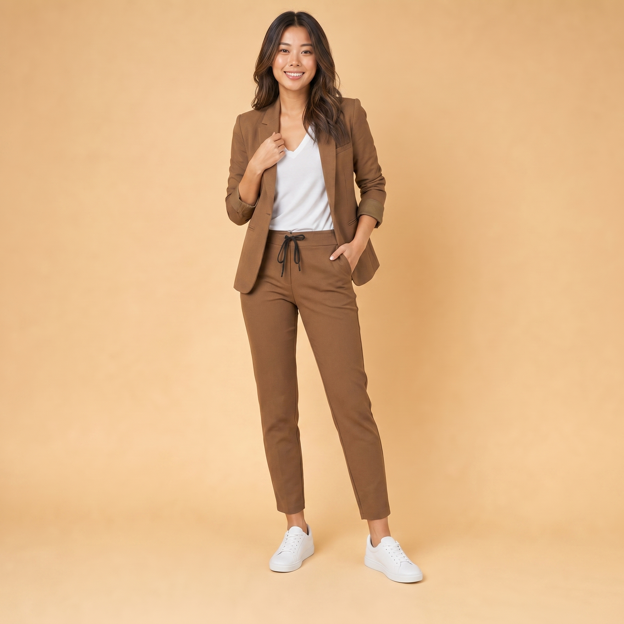 Women's Blazer and Pants Set | Tailored Fit, Lightweight Fabric | Office Wear, Business Casual, Formal Attire