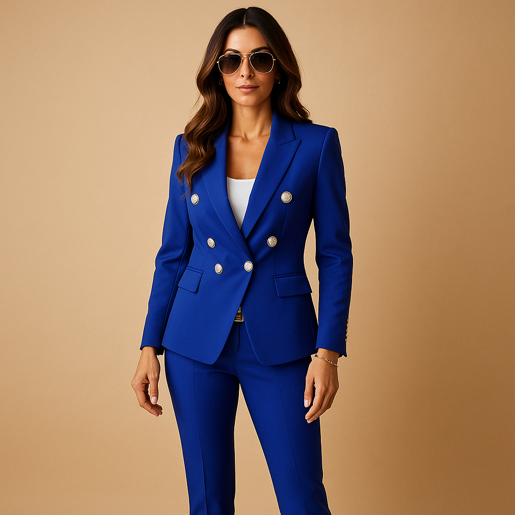 Women's Blazer and Trousers Suit Set | Tailored Fit | Professional Attire for Office or Events